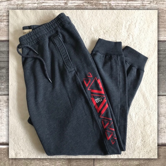 hollister mens jogger sweatpants